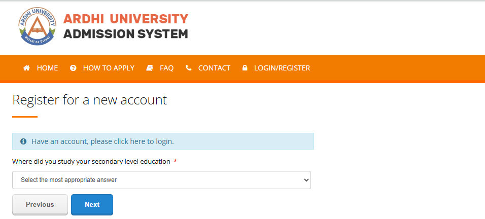 Ardhi University ARU Admission Made Easy: Apply, Track, and Confirm Your Future Today 28 An example of a student dashboard during Ardhi University ARU Admission showing progress and confirmation status.