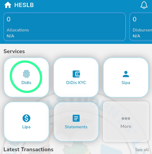 Navigating DIDIS and Disbursement to sign HESLB Boom